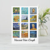 Vincent Van Gogh - Masterpiece Grid Einladung (Stehend Vorderseite)
