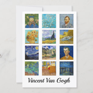 Vincent Van Gogh - Masterpiece Grid Einladung