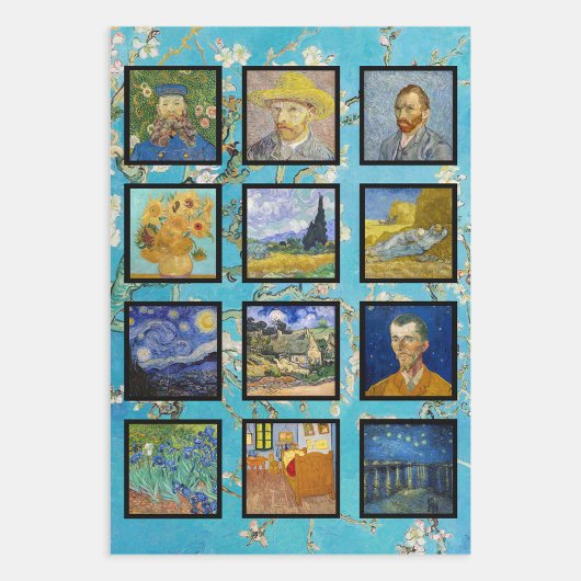 Vincent Van Gogh - Masterpiece Grid Geschenkpapier Set