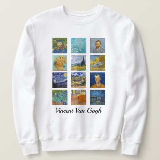 Vincent Van Gogh - Masterpiece Grid Sweatshirt (Design vorne)