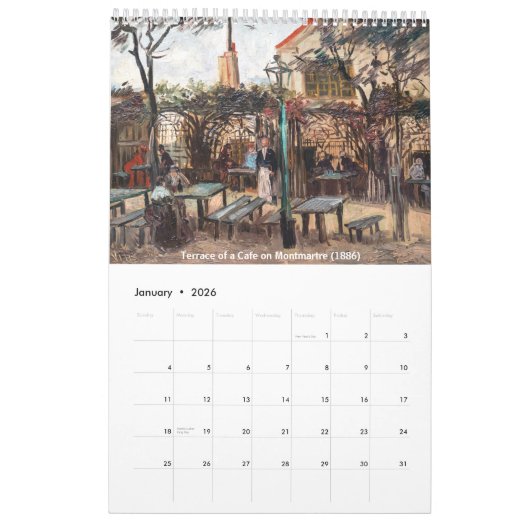 Vincent van Gogh Masterpiece Selection Kalender (Jan 2026)