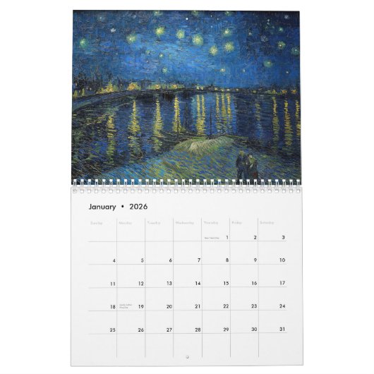 Vincent van Gogh Masterpiece Selection Kalender (Jan 2026)