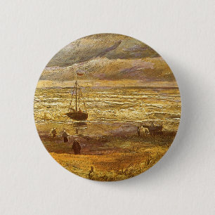 Vincent van Gogh - Meer bei Scheveningen Button