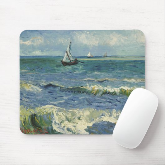 Vincent van Gogh - Meerblick nahe Les Saintes Mousepad (Mit Mouse)