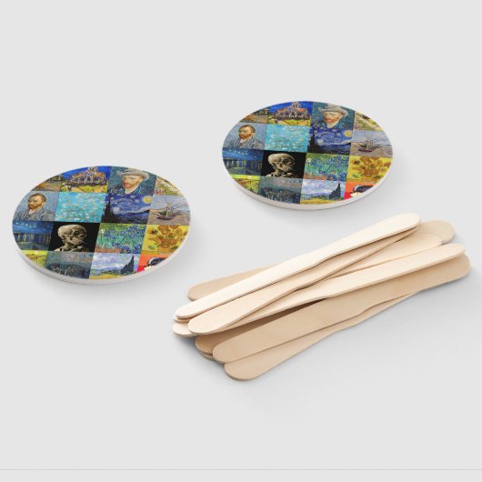 Vincent van Gogh - Meisterwerke Mosaic Patchwork Fächer (Non-assembled)