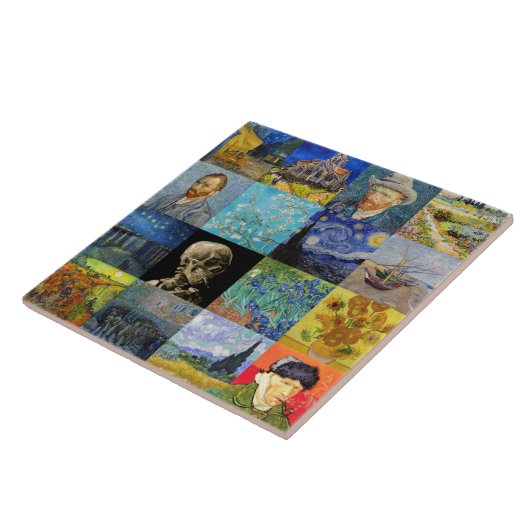 Vincent van Gogh - Meisterwerke Mosaic Patchwork Fliese (Seite)