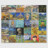 Vincent van Gogh - Meisterwerke Mosaic Patchwork Geschenkpapier (Flach)