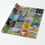 Vincent van Gogh - Meisterwerke Mosaic Patchwork Geschenkpapier<br><div class="desc">Vincent van Gogh - Meisterwerke Patchwork,  5x6 Grid</div>