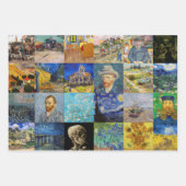 Vincent van Gogh - Meisterwerke Mosaic Patchwork Geschenkpapier Set (Vorderseite)