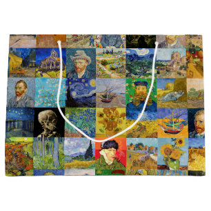 Vincent van Gogh - Meisterwerke Mosaic Patchwork Große Geschenktüte