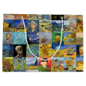 Vincent van Gogh - Meisterwerke Mosaic Patchwork Große Geschenktüte (Rückseite)