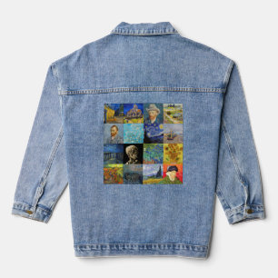Vincent van Gogh - Meisterwerke Mosaic Patchwork Jeansjacke