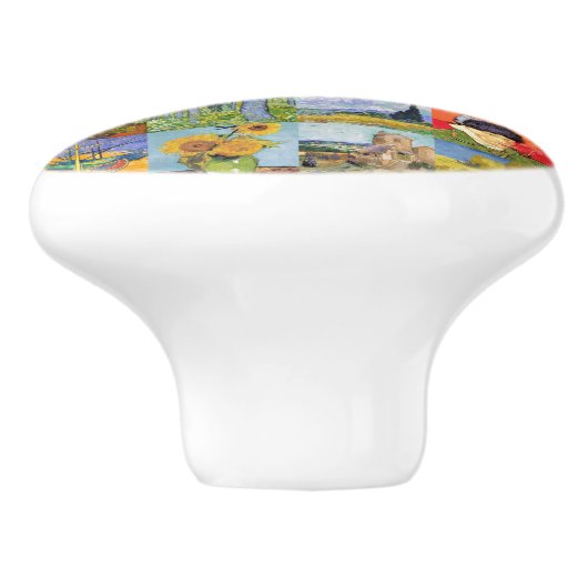 Vincent van Gogh - Meisterwerke Mosaic Patchwork Keramikknauf (Seitenansicht)