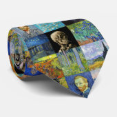 Vincent van Gogh - Meisterwerke Mosaic Patchwork Krawatte (Gerollt)