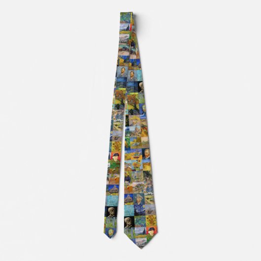 Vincent van Gogh - Meisterwerke Mosaic Patchwork Krawatte (Rückseite)