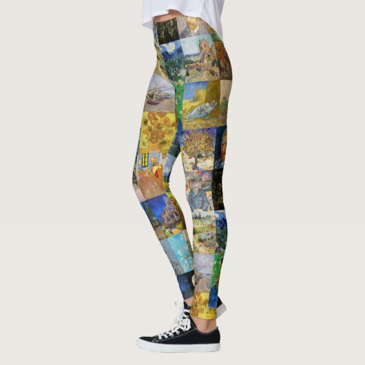 Vincent van Gogh - Meisterwerke Mosaic Patchwork Leggings (Links)