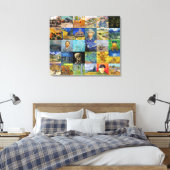 Vincent van Gogh - Meisterwerke Mosaic Patchwork Leinwanddruck (Insitu (Schlafzimmer))