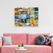 Vincent van Gogh - Meisterwerke Mosaic Patchwork Leinwanddruck (Insitu (Wohnzimmer))