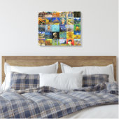 Vincent van Gogh - Meisterwerke Mosaic Patchwork Leinwanddruck (Insitu (Schlafzimmer))