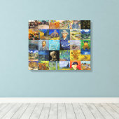 Vincent van Gogh - Meisterwerke Mosaic Patchwork Leinwanddruck (Insitu (Holzboden))