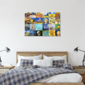 Vincent van Gogh - Meisterwerke Mosaic Patchwork Leinwanddruck (Insitu (Schlafzimmer))