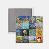 Vincent van Gogh - Meisterwerke Mosaic Patchwork Magnet (Vorderseite/Rückseite)