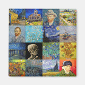 Vincent van Gogh - Meisterwerke Mosaic Patchwork Magnet (Vorne)