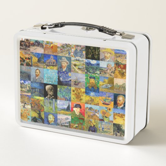 Vincent van Gogh - Meisterwerke Mosaic Patchwork Metall Brotdose (Rückseite)