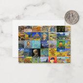 Vincent van Gogh - Meisterwerke Mosaic Patchwork Mitteilungskarte (Vorderseite/Rückseite Beispiel)