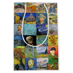 Vincent van Gogh - Meisterwerke Mosaic Patchwork Mittlere Geschenktüte