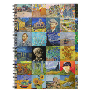Vincent van Gogh - Meisterwerke Mosaic Patchwork Notizblock