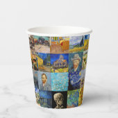 Vincent van Gogh - Meisterwerke Mosaic Patchwork Pappbecher (Rückseite)