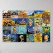 Vincent van Gogh - Meisterwerke Mosaic Patchwork Poster (Vorne)