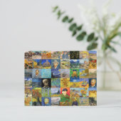Vincent van Gogh - Meisterwerke Mosaic Patchwork Postkarte (Stehend Vorderseite)