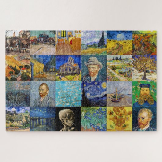 Vincent van Gogh - Meisterwerke Mosaic Patchwork Puzzle (Horizontal)