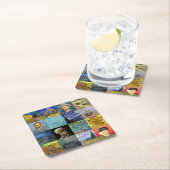 Vincent van Gogh - Meisterwerke Mosaic Patchwork Rechteckiger Pappuntersetzer (Vor Ort)