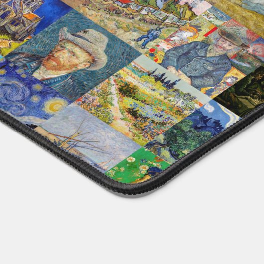 Vincent van Gogh - Meisterwerke Mosaic Patchwork Schreibtischunterlage (Ecke)