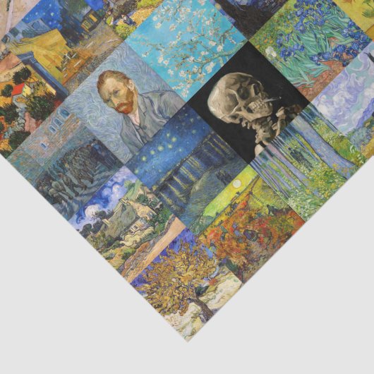 Vincent van Gogh - Meisterwerke Mosaic Patchwork Seidenpapier (Ausschnitt)