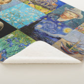 Vincent van Gogh - Meisterwerke Mosaic Patchwork Sherpadecke (3/4)