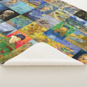 Vincent van Gogh - Meisterwerke Mosaic Patchwork Sherpadecke (3/4)