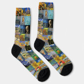 Vincent van Gogh - Meisterwerke Mosaic Patchwork Socken (Rechts)