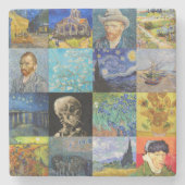 Vincent van Gogh - Meisterwerke Mosaic Patchwork Steinuntersetzer (Vorderseite)