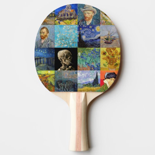 Vincent van Gogh - Meisterwerke Mosaic Patchwork Tischtennis Schläger (Rückseite)