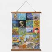 Vincent van Gogh - Meisterwerke Mosaic Patchwork Wandteppich Mit Holzrahmen (Vorderseite)