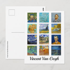 Vincent Van Gogh - Meisterwerke Mosaic Postkarte