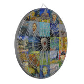 Vincent van Gogh - Meisterwerke Mosaik Patchwork Dartscheibe (Vorderseite Links)
