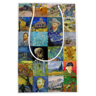 Vincent van Gogh - Meisterwerke Mosaik Patchwork Mittlere Geschenktüte