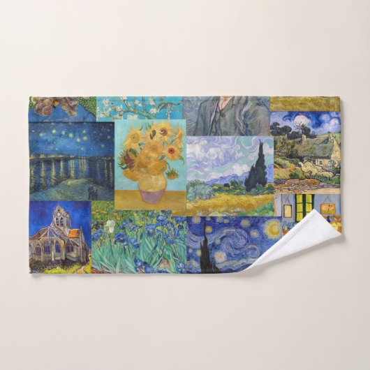 Vincent Van Gogh - Meisterwerke Patchwork Badhandtuch Set (Handtuch)