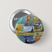 Vincent Van Gogh - Meisterwerke Patchwork Button (Vorne & Hinten)