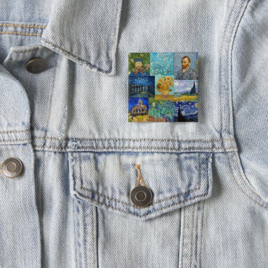 Vincent Van Gogh - Meisterwerke Patchwork Button (Beispiel)